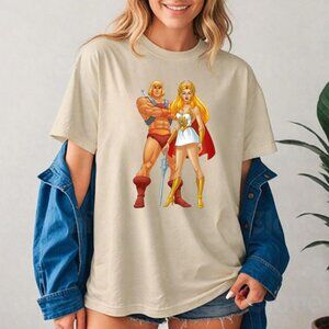 SHE-RA He-Man Masters of the Universe T-Shirt Women's 80s Cartoon Tee Retro Gift